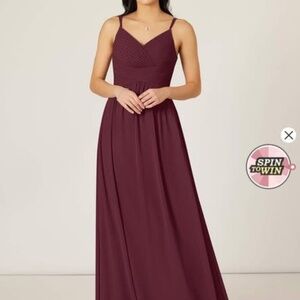 Azazie blake dress- cabernet